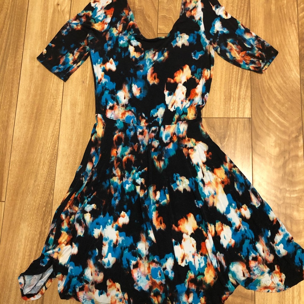 Black water color dress